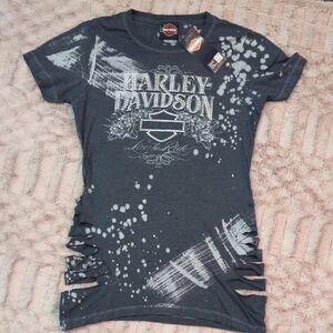Harley-Davidson Charcoal Cut-Out Tee
